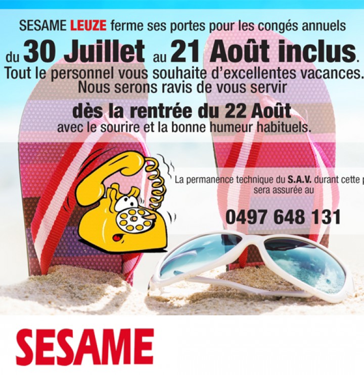 Congés annuels SESAME Leuze